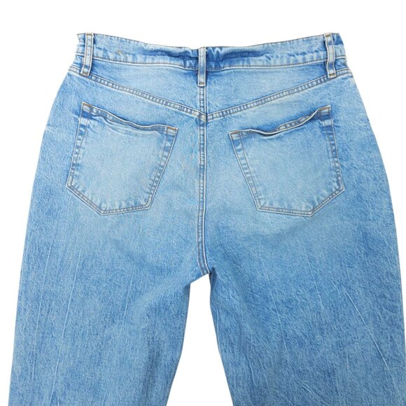 Loft High Waist Boyfriend Jeans Womens 29/8 High Rise Distressed Ripped Denim - Picture 11 of 15